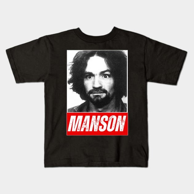 CHARLES MANSON Kids T-Shirt by ohyeahh